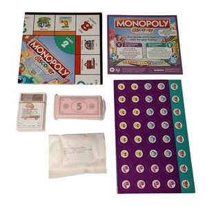 Monopoly Discover Replacement Pieces Complete‎ Game 2 Sided 2 Level Game No Box